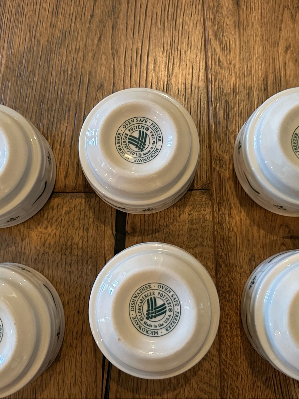 Longaberger Set of 6 Ramekin Bowls - Picture 8 of 11